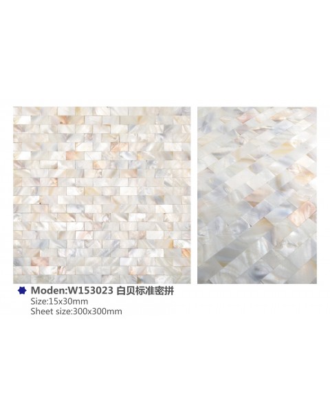 MOP pure white displaced chips (jointless) – 15x30mm chip – W153023