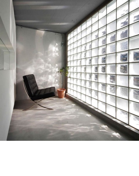 Glass block rectangle- Cloudy 